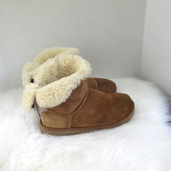 UGG Shoes - UGG Mini Bailey Bow II Boots Chestnut Size 7